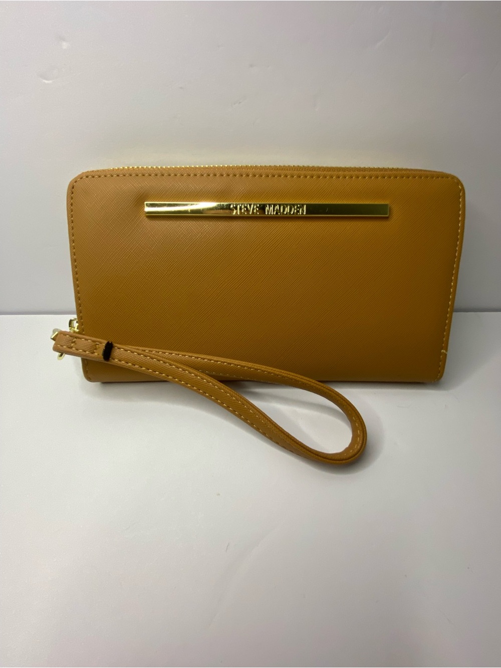Steve Madden Light Brown Zip Wristlet Wallet